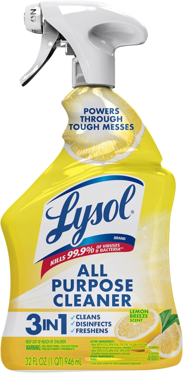 32 oz spray bottle with an ergonomic trigger, designed for fast and even coverage across large household surfaces.