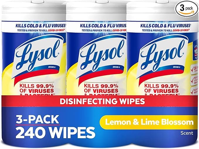 Lysol Disinfectant Cleaning Wipes (Pack of 3)